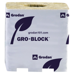 Grodan Pro Improved 10 GR10 Block, 4Inches x 4Inches x 4Inches, on strip with hole, case of 144, Commercial