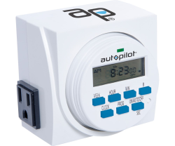 Hydrofarm 7 Day Dual Outlet Digital Timer O-Type