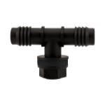 Hydro Flow Tub Outlet Tee Fitting w/ 2 Gaskets - 3/4 in