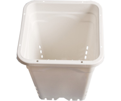 Active Aqua 12'' x 12'' Square White Pot, 12'' Tall