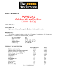 PureCal 13-0-0 ammonium free calcium nitrate - 55 lb