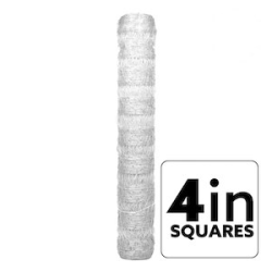 VineLine Durable Plastic Trellis Netting White Roll 5ft x 3300ft w/ 4in Squares